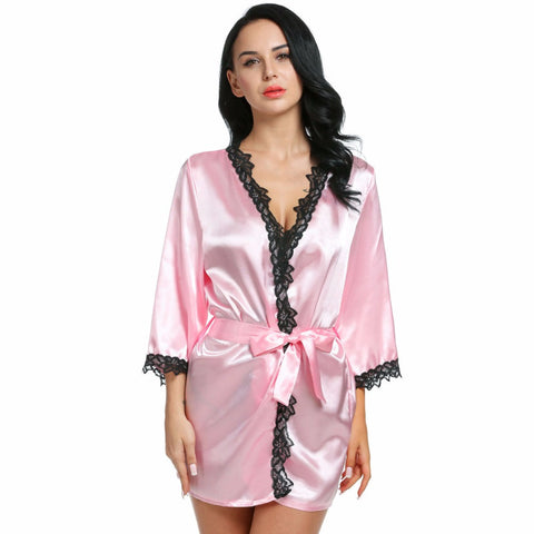 Sexy Luxury  Nightgown Kimono Bathrobe