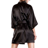 Sexy Women's Lightweight Silk Satin Kimono Robe Bathrobe Nightgown Loungewear One Size