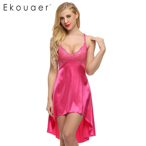 Sexy SatinV-neck Nightdress 6 Colors