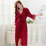 Sexy Lace Sleepwear FNightgown Twinset Robe - UltimateIntimate