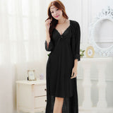 Sexy Lace Sleepwear FNightgown Twinset Robe - UltimateIntimate