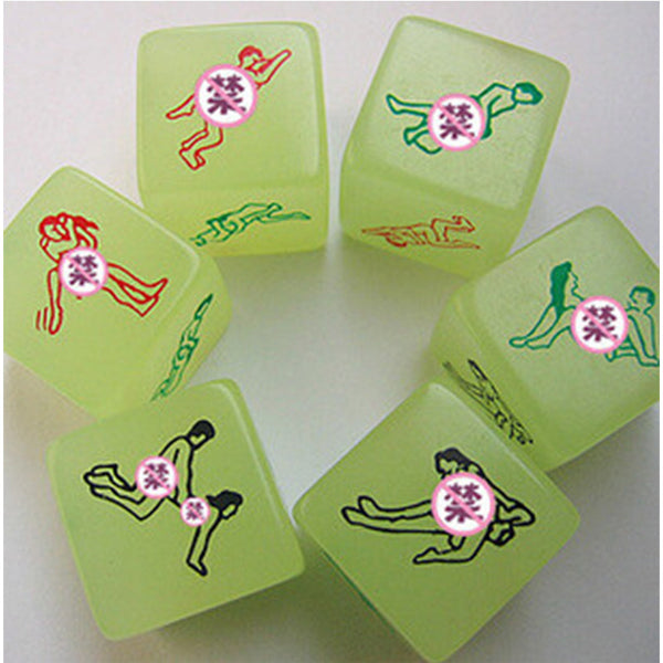 Glow In The Dark Erotic Dice, Night Lights Love Dice of Sex Toys for Couples , Noctilucent Sex Dice of Adult game, Amy2_Sex